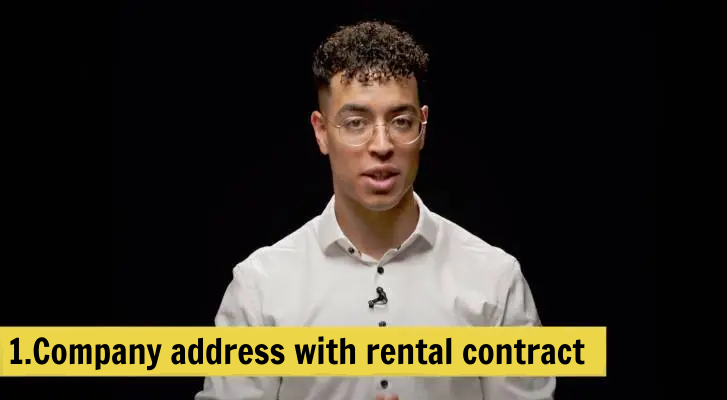 Company address with rental contract